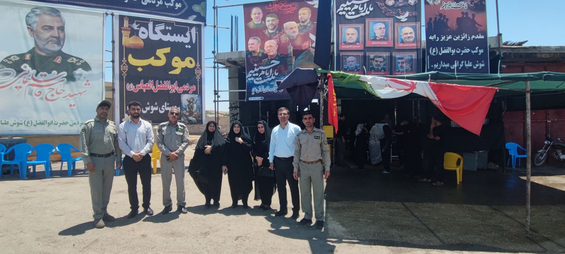 بازدید مشترک ادارات شهرستان باشت از موکب های این شهرستان 